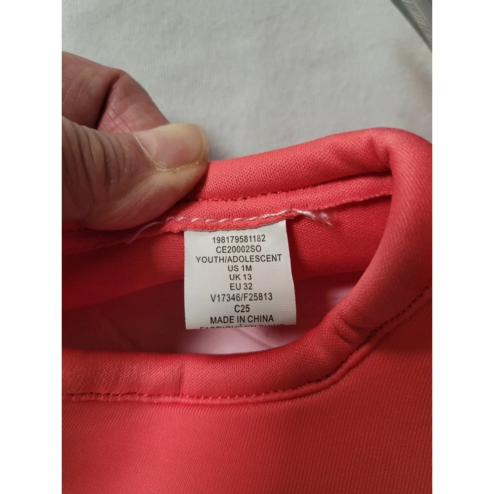 Lands' End Youth Water Shoes Coral Pink Slip‎ On Beach Pool US 1
